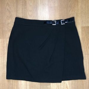 Zara Black Belted Wrap Skirt